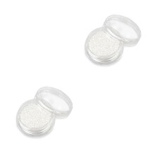 2Pcs Silver Round Nail Rhinestones Beads for Creative Nail Art Designs