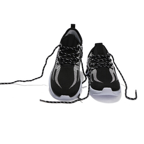 4Pcs Black High Density Round Shoelaces Flat Shoe Laces Replacement 1