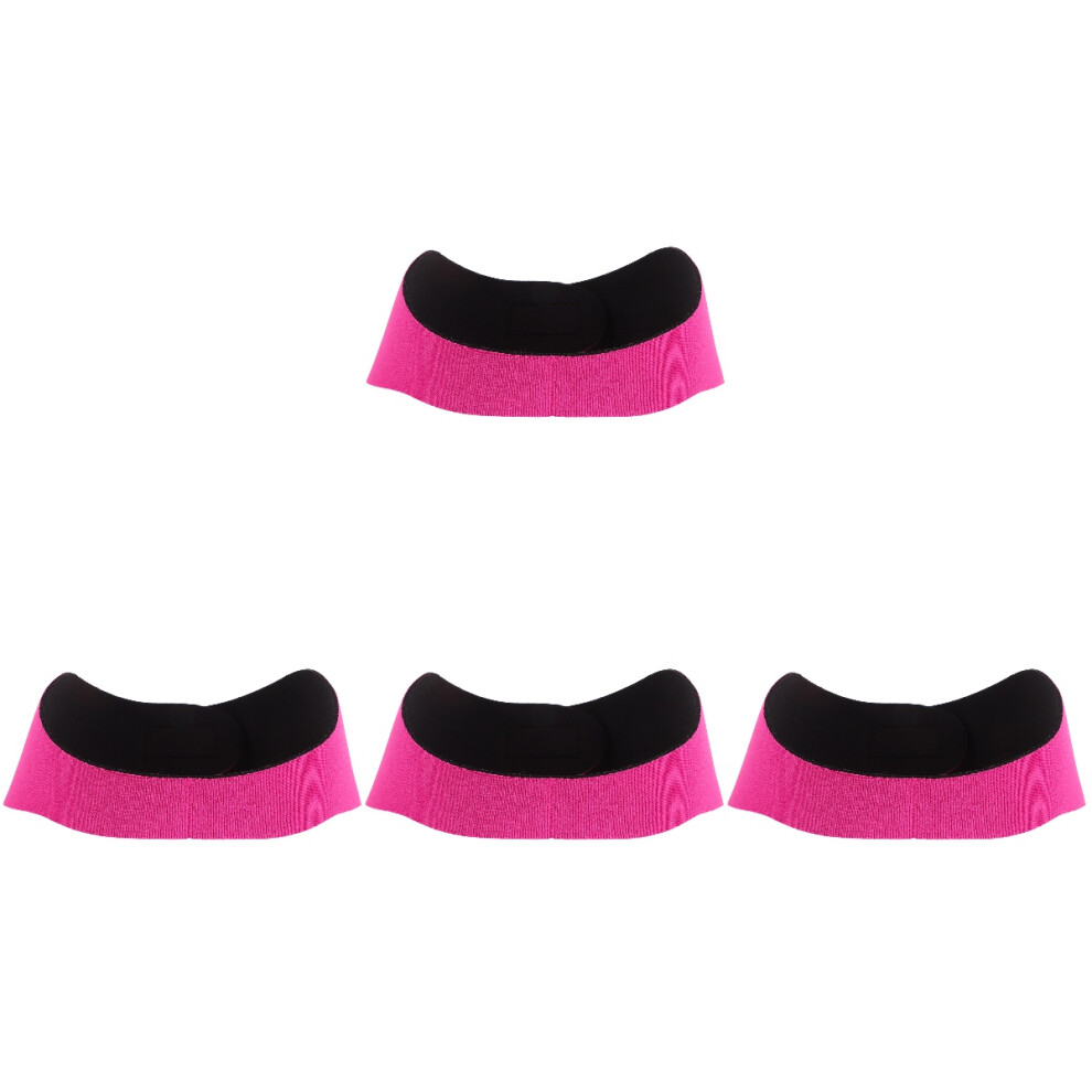 4Pcs Rosy Waterproof Swim Ear Headbands Scuba Fabric for Home Bathing