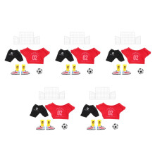 5Sets Interactive Red Football Tabletop Game Kids Finger Sports Toy