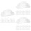 60Pcs Small White Plastic Mini Cowboy Hats for Doll Accessories Decor 6