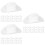 60Pcs Small White Plastic Mini Cowboy Hats for Doll Accessories Decor 7