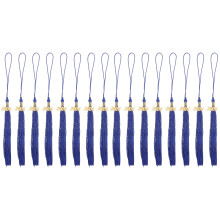16Pcs Blue Graduation Cap Tassels Decorative Pendants for Ceremony