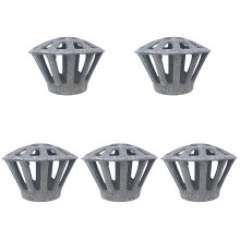 5Pcs Easy Install Iron Gutter Strainers Grey to Stop Sewer Clogging