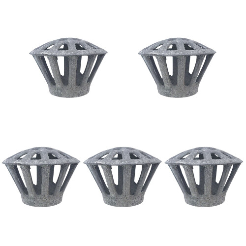 5Pcs Easy Install Iron Gutter Strainers Grey to Stop Sewer Clogging