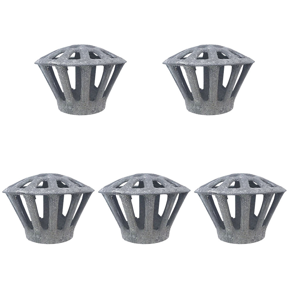 5Pcs Easy Install Iron Gutter Strainers Grey To Stop Sewer Clogging 3713135359000