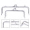 3Pcs Stylish Silver Metal Purse Frame Clasp for DIY Bag Craft 3