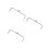 3Pcs Stylish Silver Metal Purse Frame Clasp for DIY Bag Craft 4
