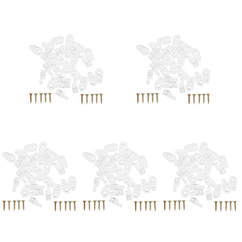 5Sets Sturdy Mirror Holder Clips for Wall and Glass Shelf Display 1