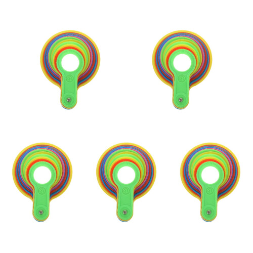 5Sets Sturdy Plastic Diameter Measuring Circles for Fruit Measurement