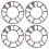 8 Pcs Universal Wheel Aluminum Alloy 1