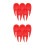 10Pcs Polished Red Plastic Golf Divot Fork Compact Portable Golf Tool 1
