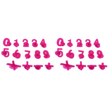 28Pcs Food Grade Silicone Glass Cup Labels Rosy Color Tags