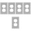 5Sets Silver Shiny Plastic Socket Panels with Zircon Decorative Cover 5