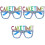 3Pcs Blue Birthday Party Glasses Lightweight Pc Material Fun Props 4