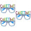 3Pcs Blue Birthday Party Glasses Lightweight Pc Material Fun Props 8