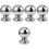 5Pcs Solid Stainless Steel Stairway Handrail Balls Silver Finish 5