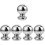5Pcs Solid Stainless Steel Stairway Handrail Balls Silver Finish 6