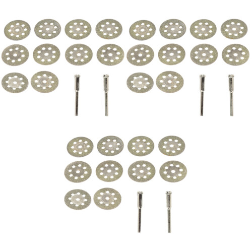 3Pcs Silver Diamond-Coated Cutting Discs Durable Circular 2