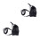 2Pcs Rabbit Harness Leash Black Ultra-Soft Adjustable Pet Walking Lead 7