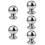 5Pcs Solid Stainless Steel Stairway Handrail Balls Silver Finish 10
