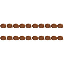 20Pcs Coffee Durable Plastic Plant Pot Saucers with Deep Slot Drainage