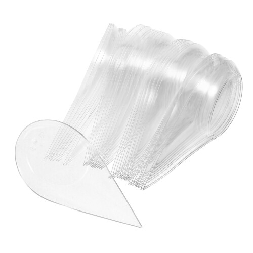 300Pcs Clear Ps Plastic Dessert Plates Small Serving Trays for Parties 2
