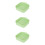 3Pcs Heat-Resistant Silicone for Home Use Light Green 9