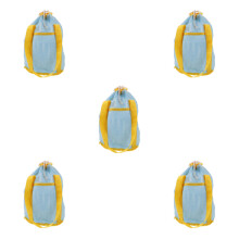 5Pcs Multi Mesh Kids Beach Bag Nylon Drawstring Toy Storage