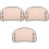 3Sets Light Brown Motorcycle Windshield Wind Deflector 4