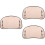 3Sets Light Brown Motorcycle Windshield Wind Deflector 7
