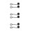 6Pcs Black Plastic Connector Caps USB Slot Waterproof Dustproof Covers 5