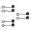 6Pcs Black Plastic Connector Caps USB Slot Waterproof Dustproof Covers 6