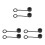 6Pcs Black Plastic Connector Caps USB Slot Waterproof Dustproof Covers 7