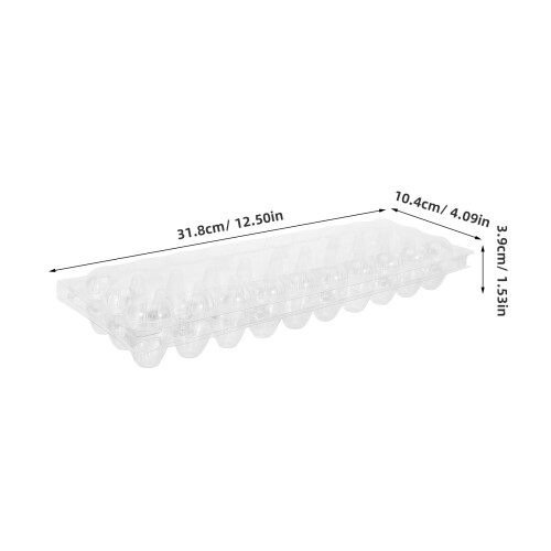 20Pcs Plastic Transparent Quail Egg Tray with Individual Slots Bulk 1