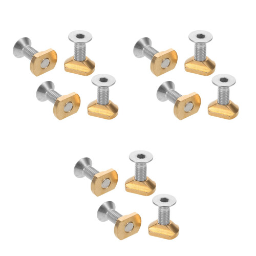 3Sets Brass T-Nut Kit with Hex Screws for Hydrofoil Surfboard Mounting 2