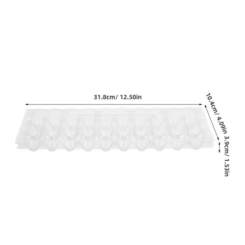 20Pcs Plastic Transparent Quail Egg Tray with Individual Slots Bulk 2