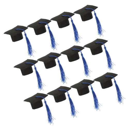 60Pcs Blue Mini Graduation Cap Covers for and Beverage 2