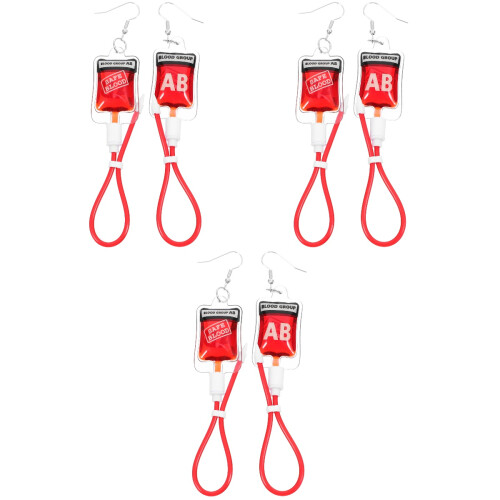 3Pairs Mini Charm Earrings Multi Color Lightweight Dangling 2