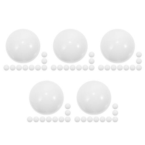 50Pcs Versatile White Acrylic Wheel Beads for Game and Party Use