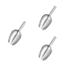3Pcs Thickened Stainless Steel Ice Scoop Silver Candy Food