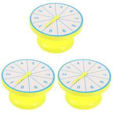 3Pcs Lightweight White Teaching Math Turntables for Game and Party Use