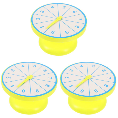 3Pcs Lightweight White Teaching Math Turntables for Game and Party Use