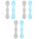 6Pcs Baby Silicone Feeding Spoons Toddler Training Tableware Set 4