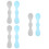 6Pcs Baby Silicone Feeding Spoons Toddler Training Tableware Set 8