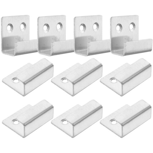 40Pcs Silver Mirror Mounting Hardware Sturdy Wall Brackets for Storage 1