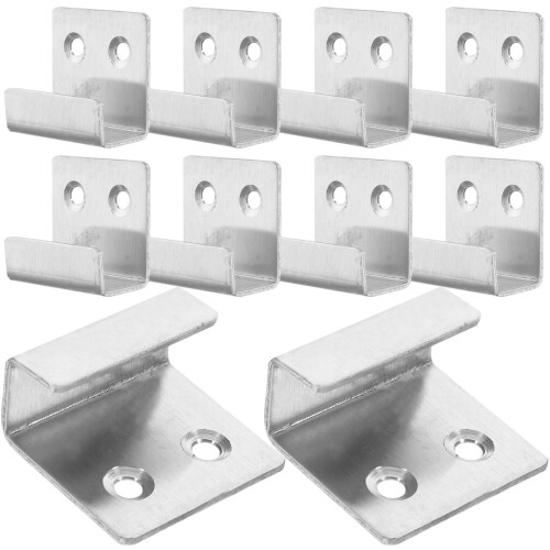 40Pcs Silver Mirror Mounting Hardware Sturdy Wall Brackets for Storage 2
