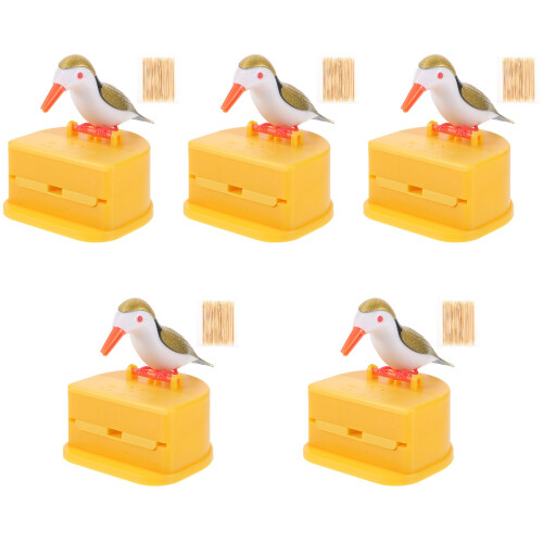 5 Sets Bird Toothpick Box Dining Table Toothpick Holder 9.5x8.5cm 2