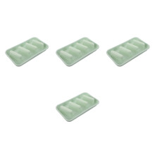 4Pcs Silicone Taco Rack Green Divided Nonslip Tortilla Serving Plate