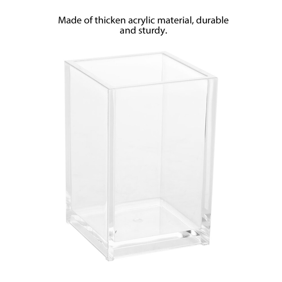 Compact Clear Acrylic Makeup Brush Caddy